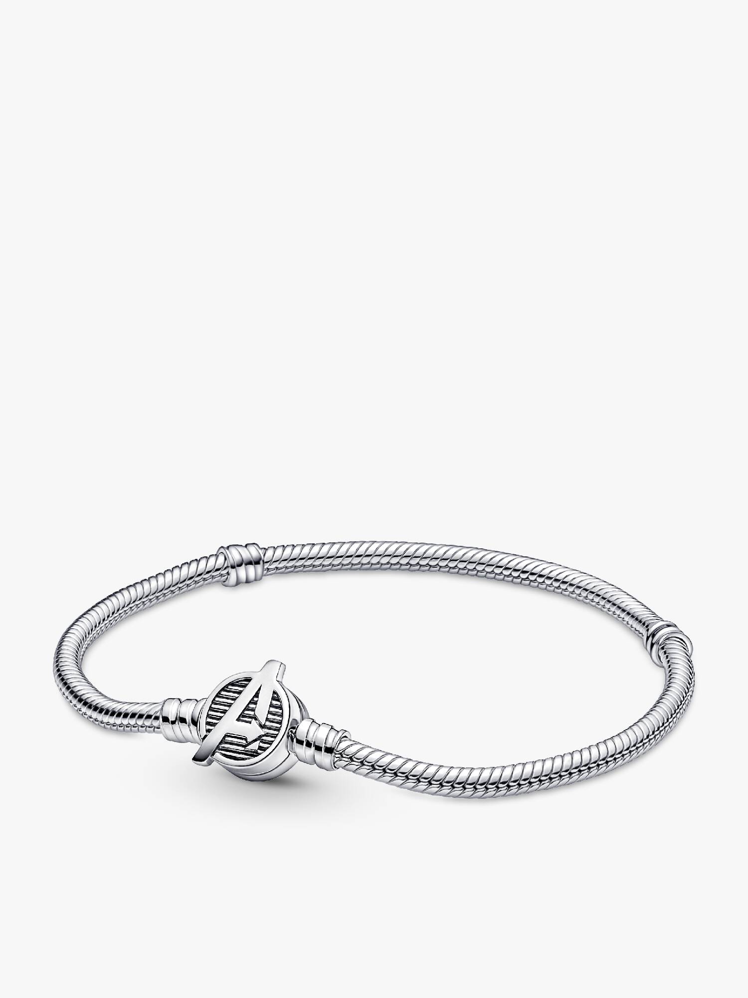 Brazalete Pandora Moments cadena de serpiente con broche con logotipo de The Avengers de Marvel