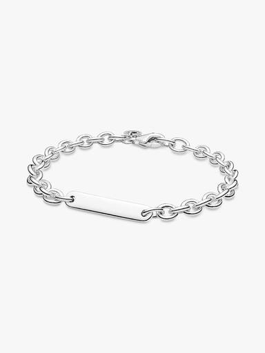 Brazalete de eslabones con barra grabable
