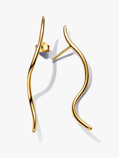 Aretes de botón Alambre de forma orgánica