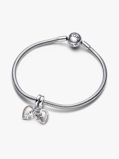 Charm colgante Corazones de Amistad separables con pieza de rompecabezas