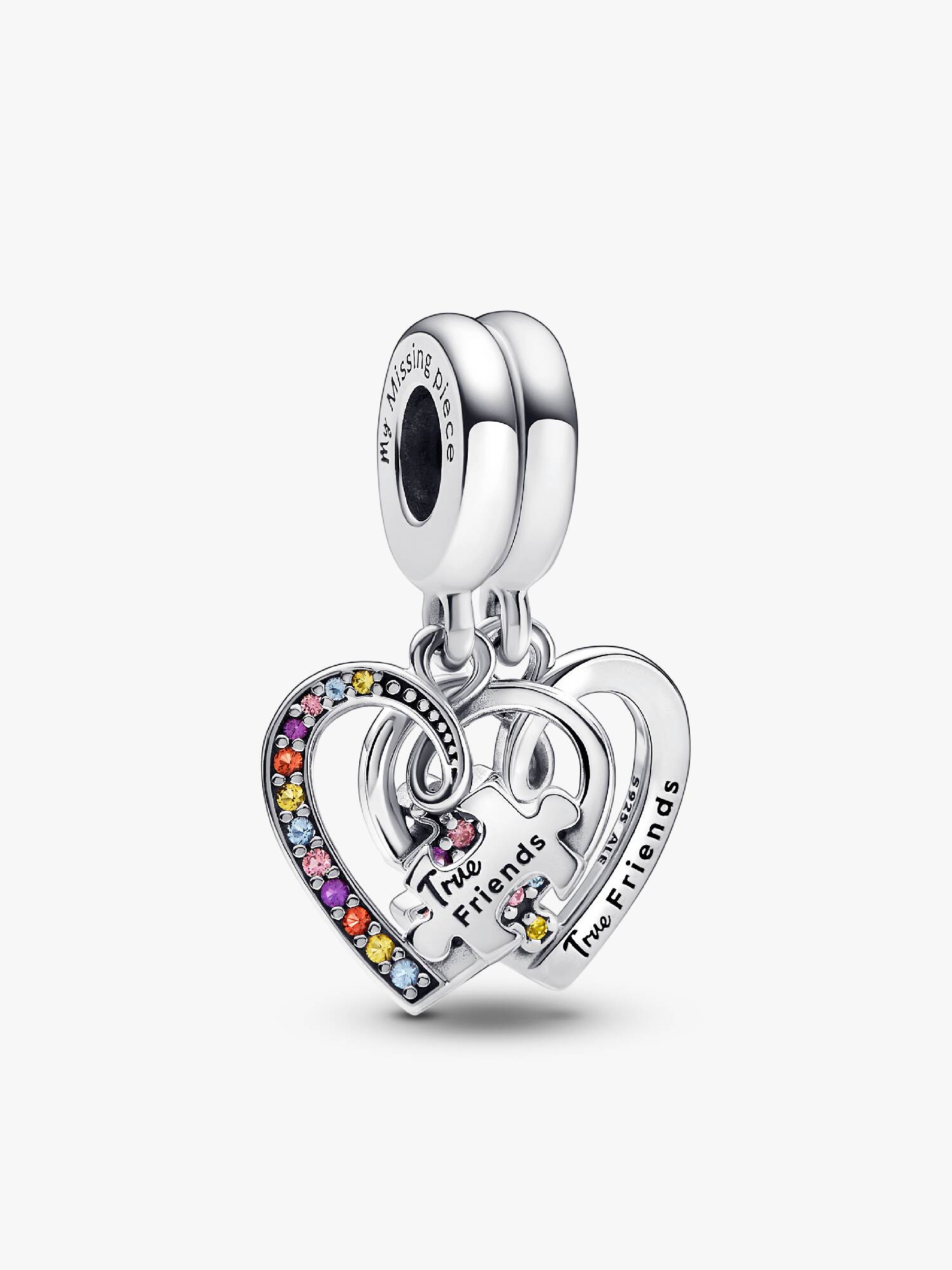 Charm colgante Corazones de Amistad separables con pieza de rompecabezas