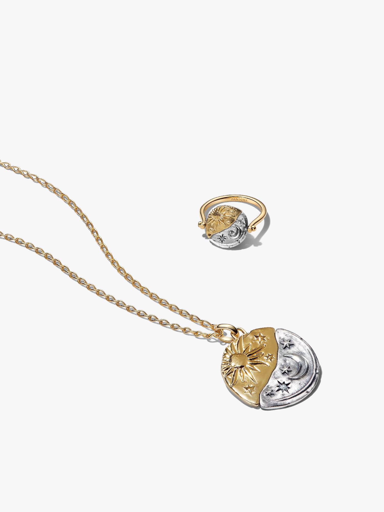 Set de Joyería Medallón Sol y Luna
