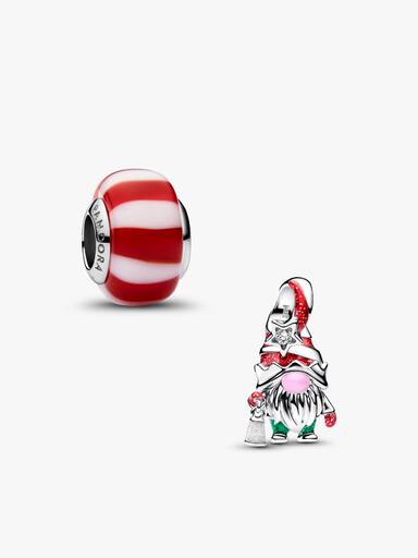 Dúo de charms de gnomos que brillan en la oscuridad