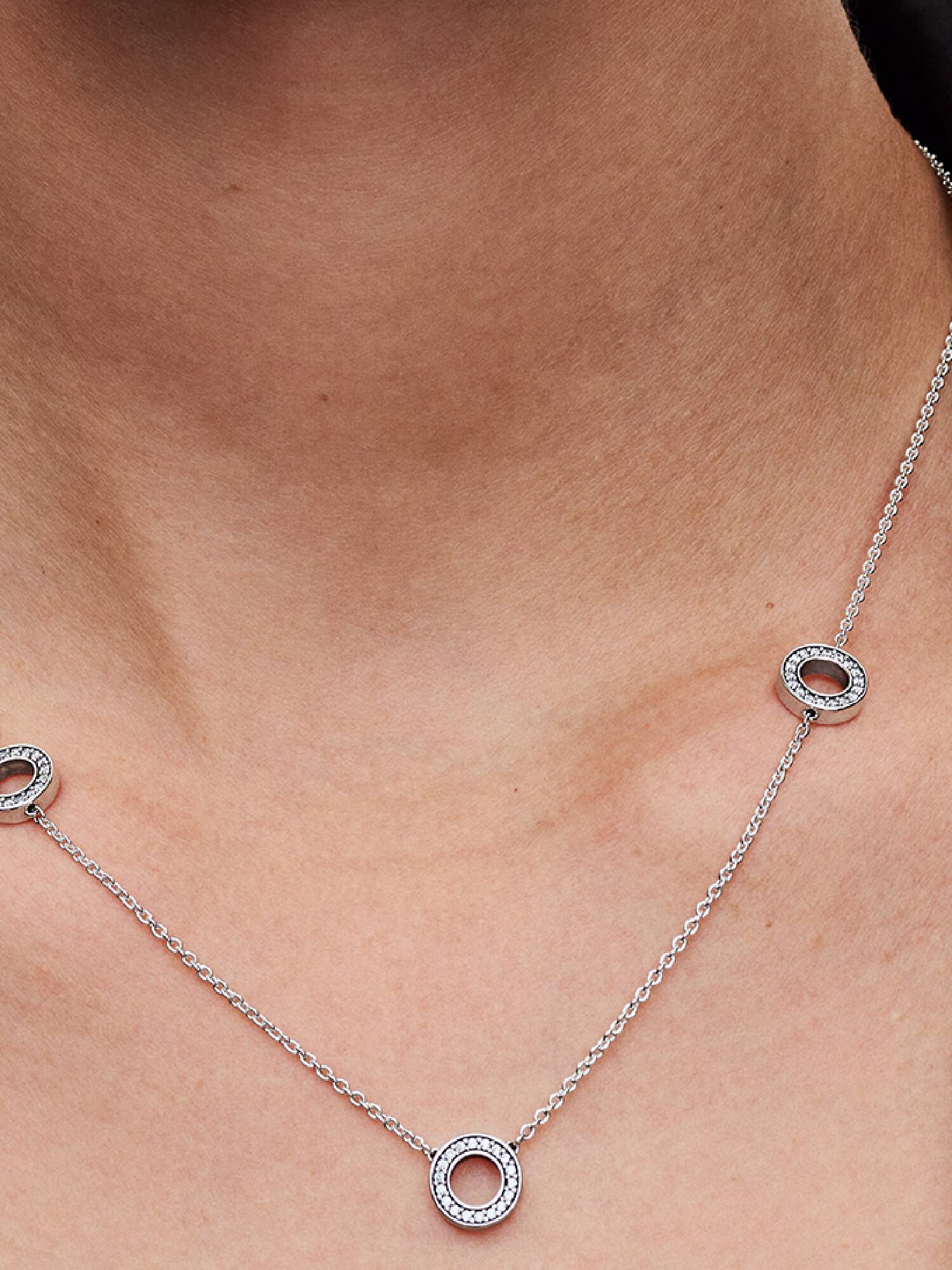 Collar de Cadena Círculos de Pavé