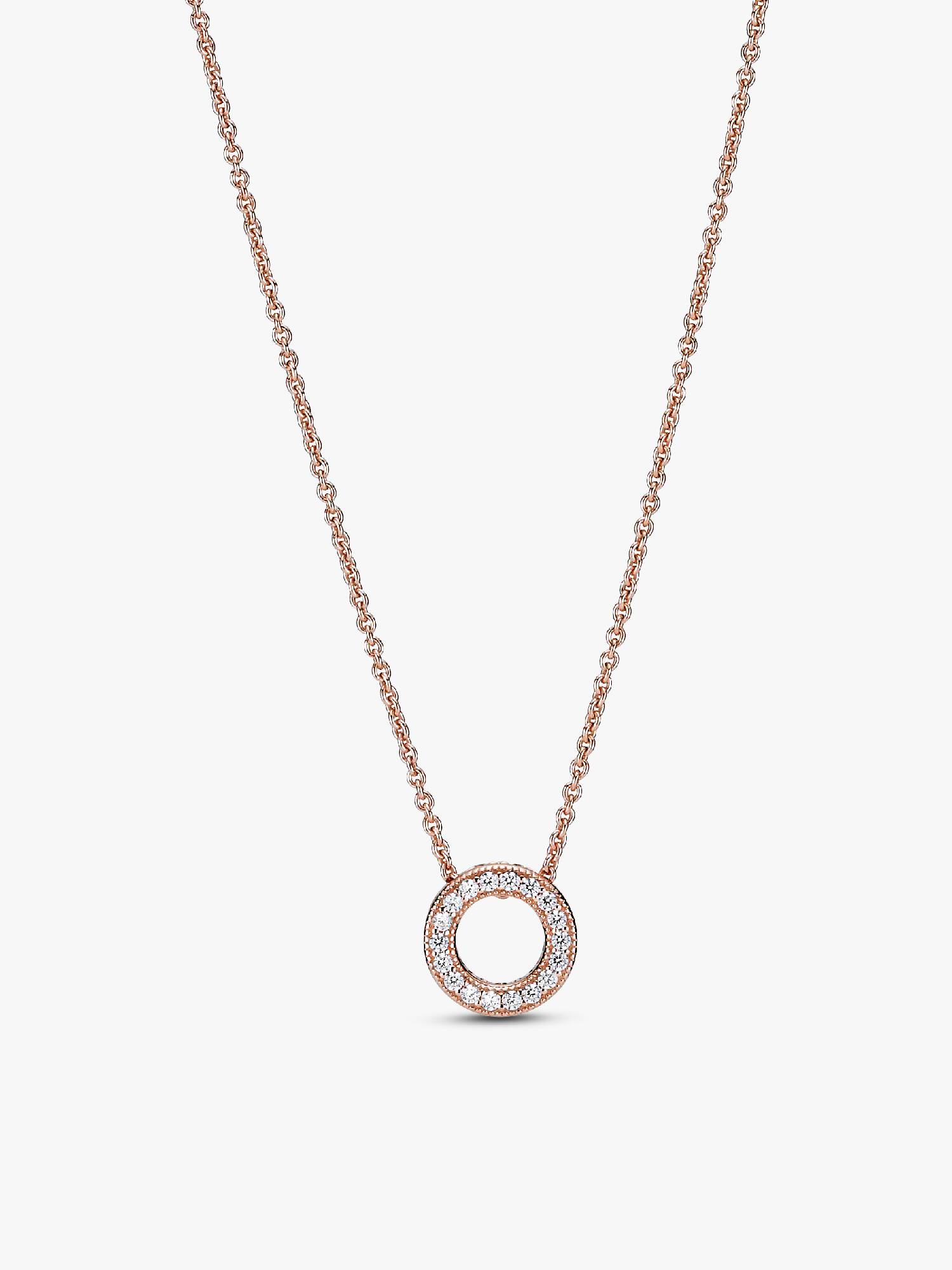 Collar collier Círculo de pavé con logotipo Pandora