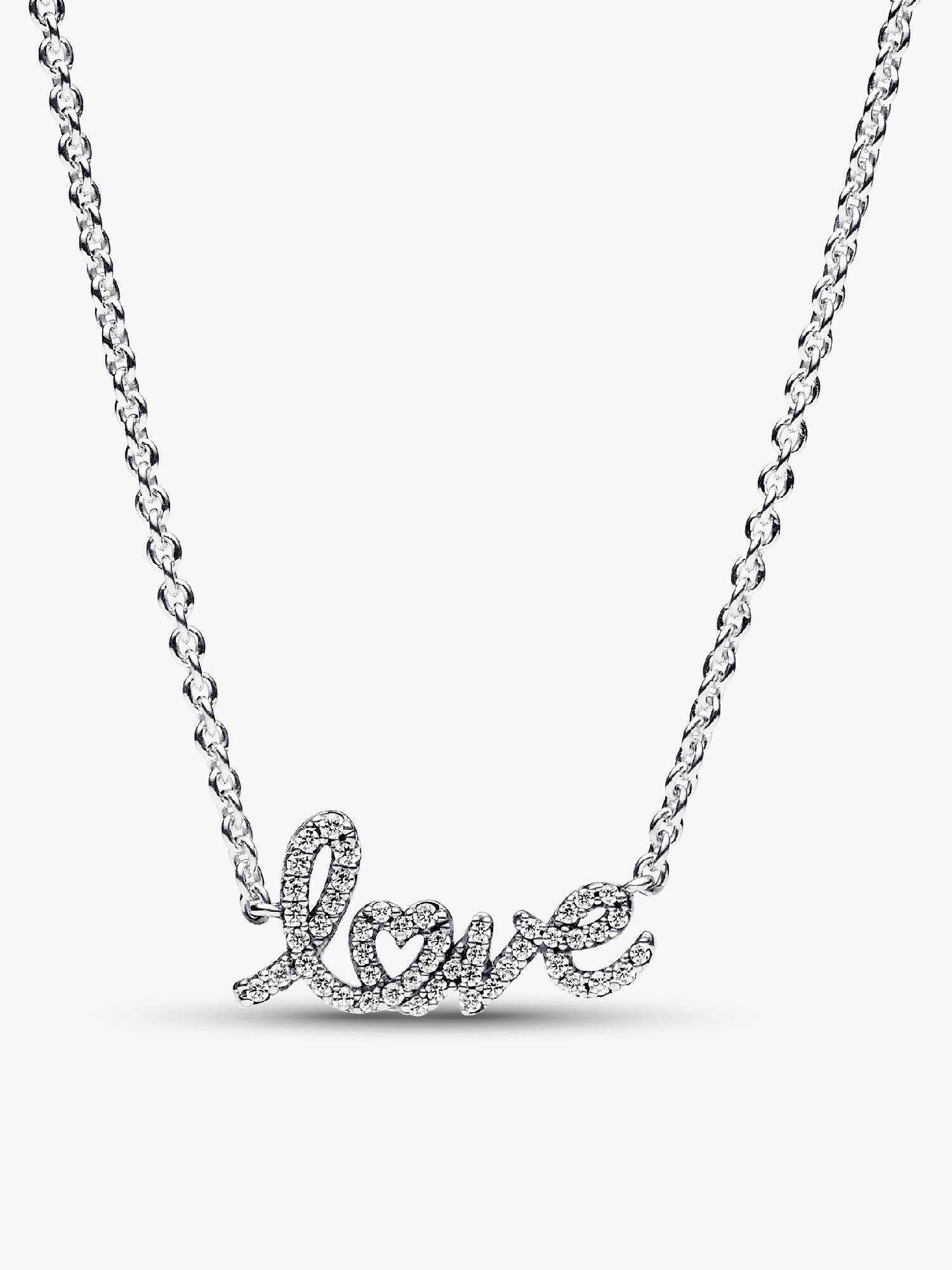 Collar Love Escrito a Mano Brillante