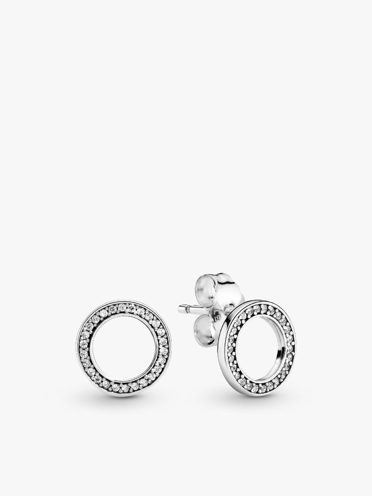 Aretes de botón Círculo reluciente