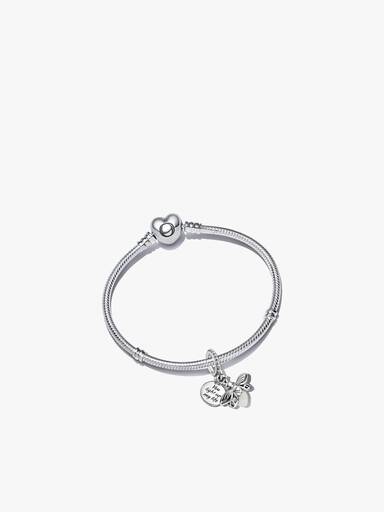 Set de brazalete de corazón y charm de luciérnaga