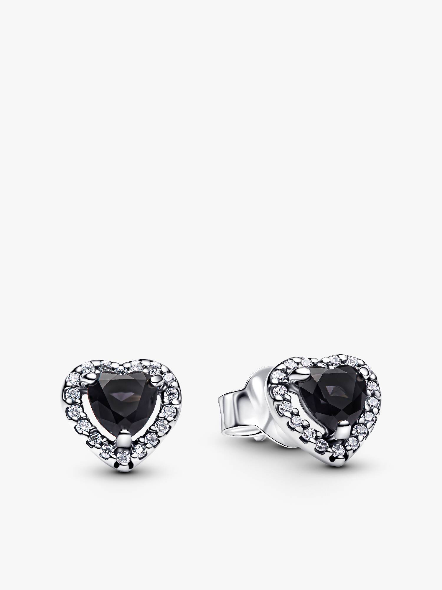 Aretes de botón Corazón elevado
