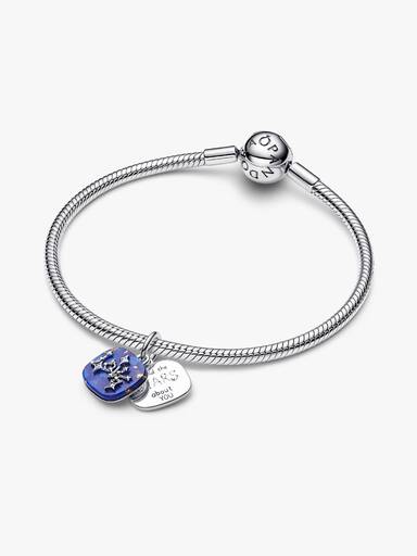 Charm Colgante Doble Constelación de Amor Azul Celestial