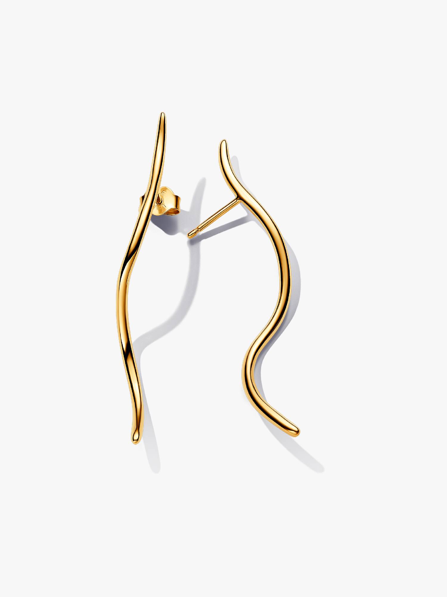 Aretes de botón Alambre de forma orgánica