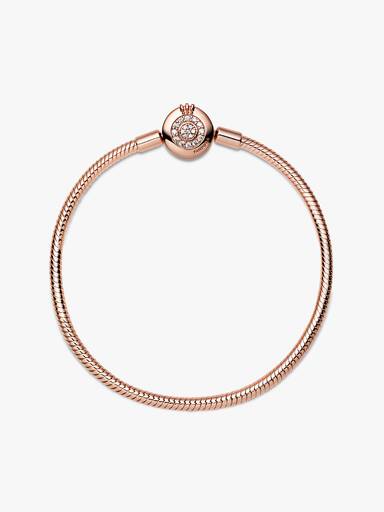 Brazalete de cadena de serpiente Corona O resplandeciente