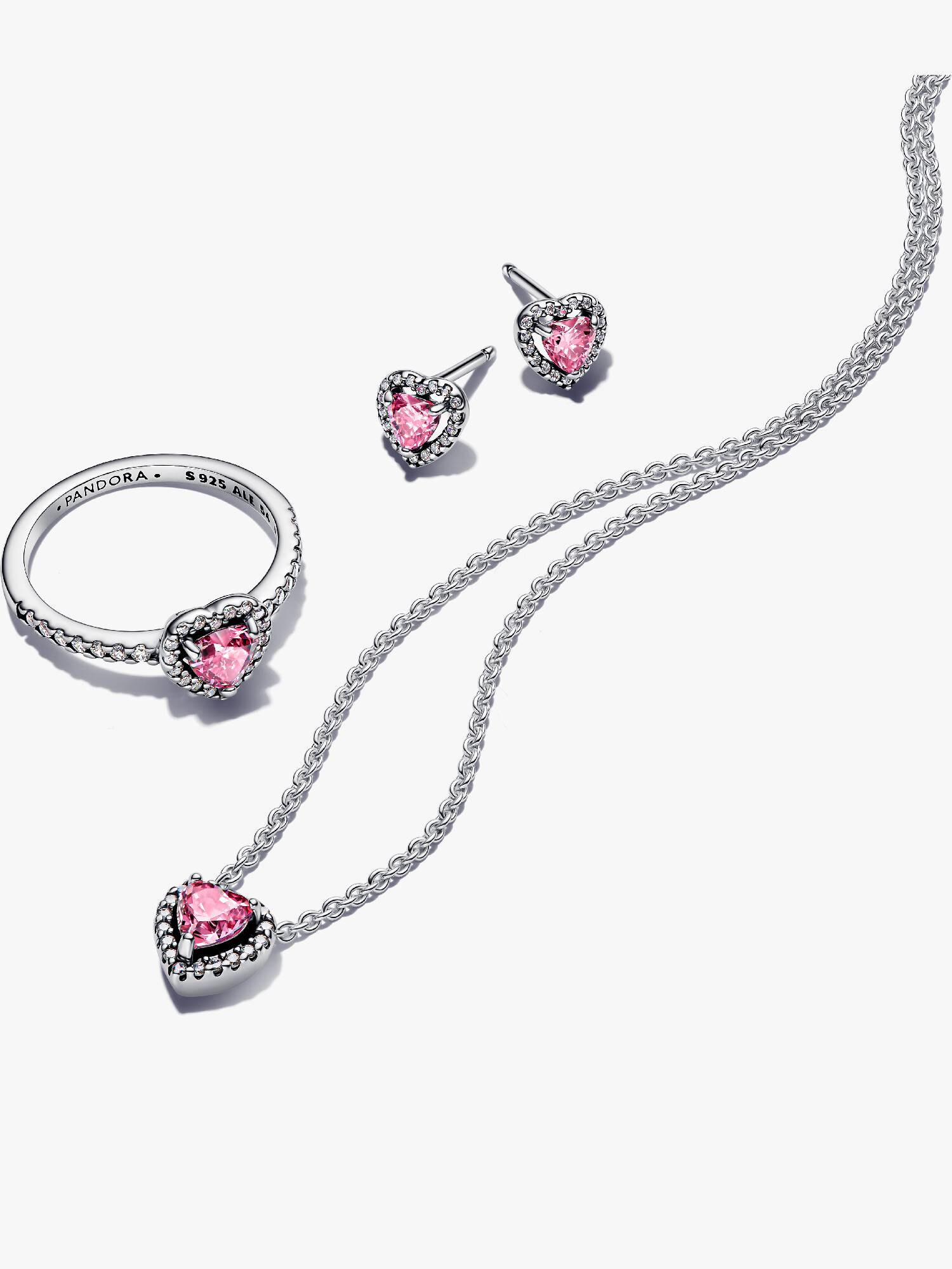 Conjunto de Joyas Corazones y Pavé