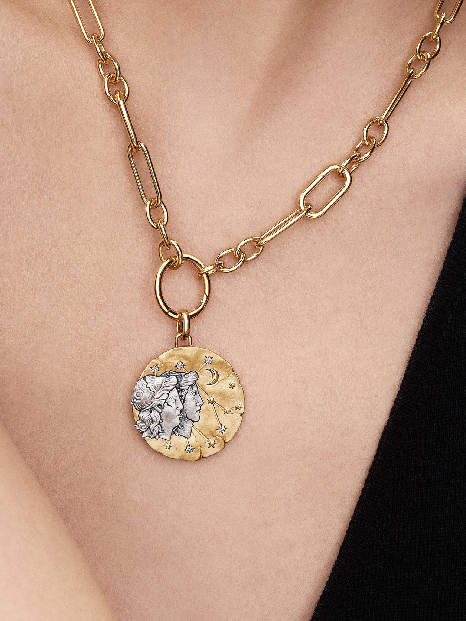 Charm Medallón grande Signo Zodical Géminis