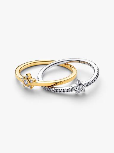 Anillo Cruzado Estrella Reluciente