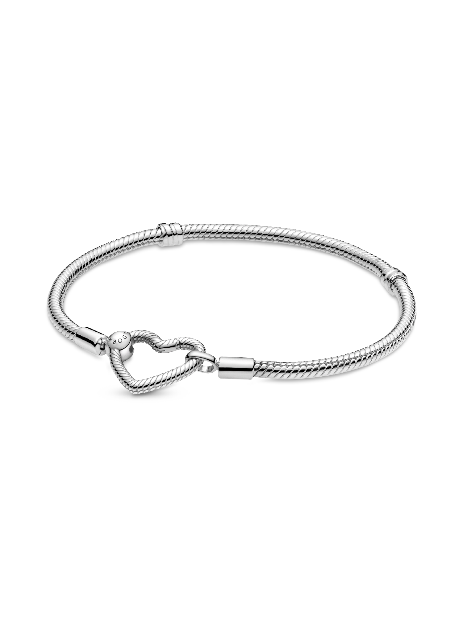 Brazalete cadena de serpiente con cierre de corazón