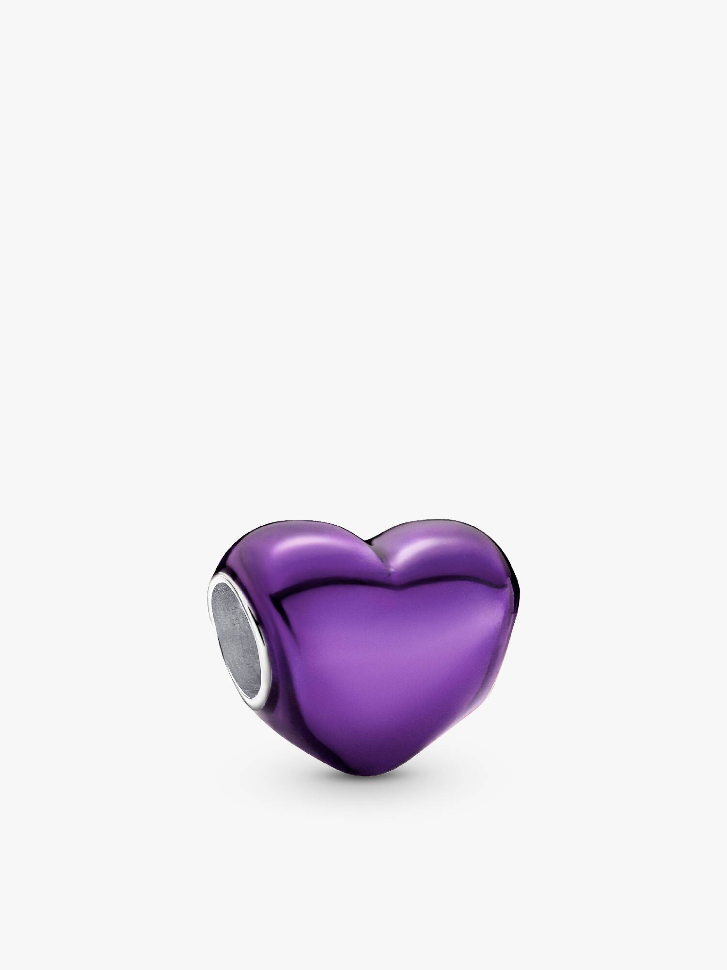 Charm Corazón metálico morado