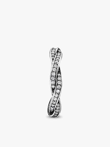 Anillo trenzado reluciente