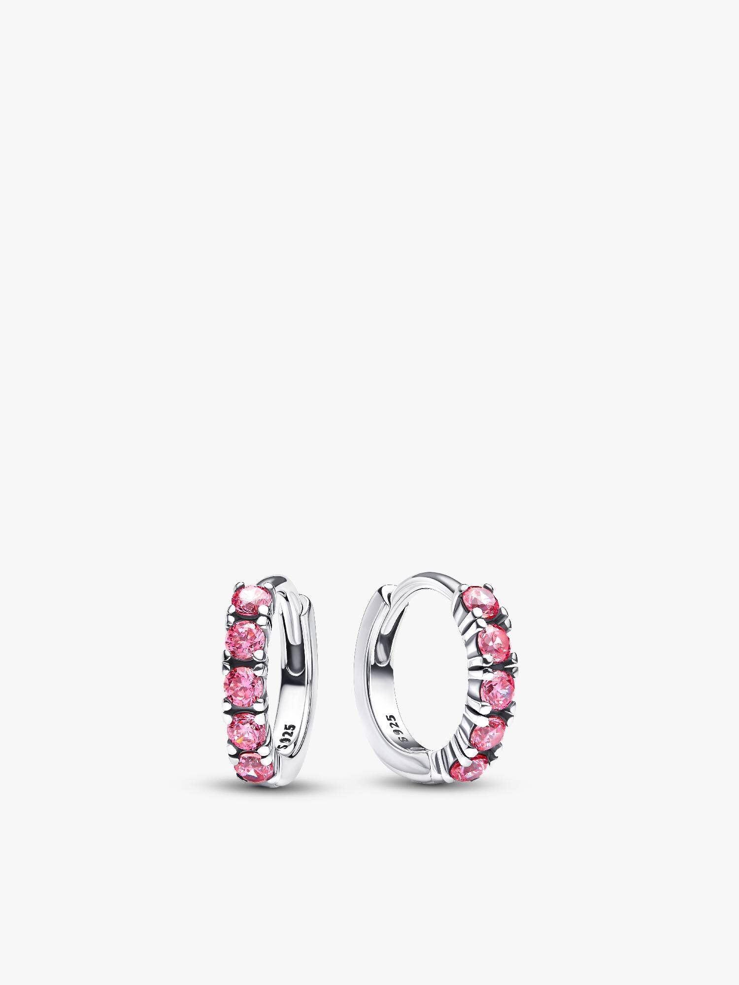Aretes Huggie rosa