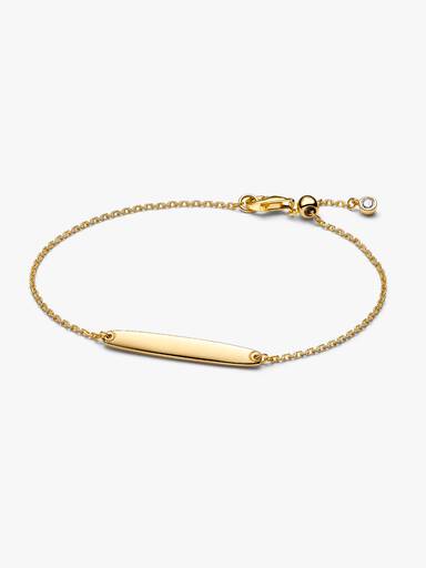 Brazalete de cadena con barra grabable
