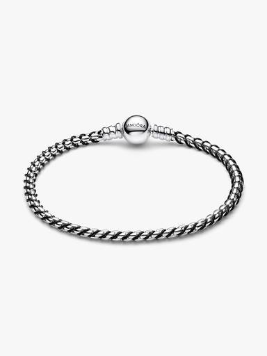 Brazalete de cadena tipo caja de cordón negro