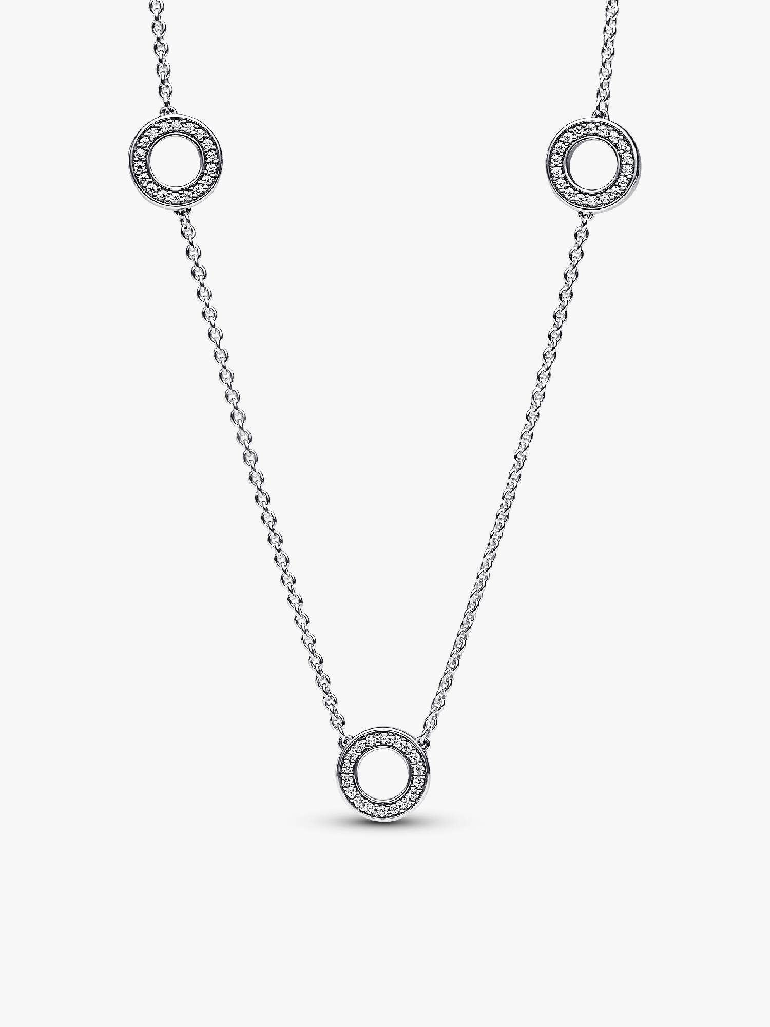 Collar de Cadena Círculos de Pavé