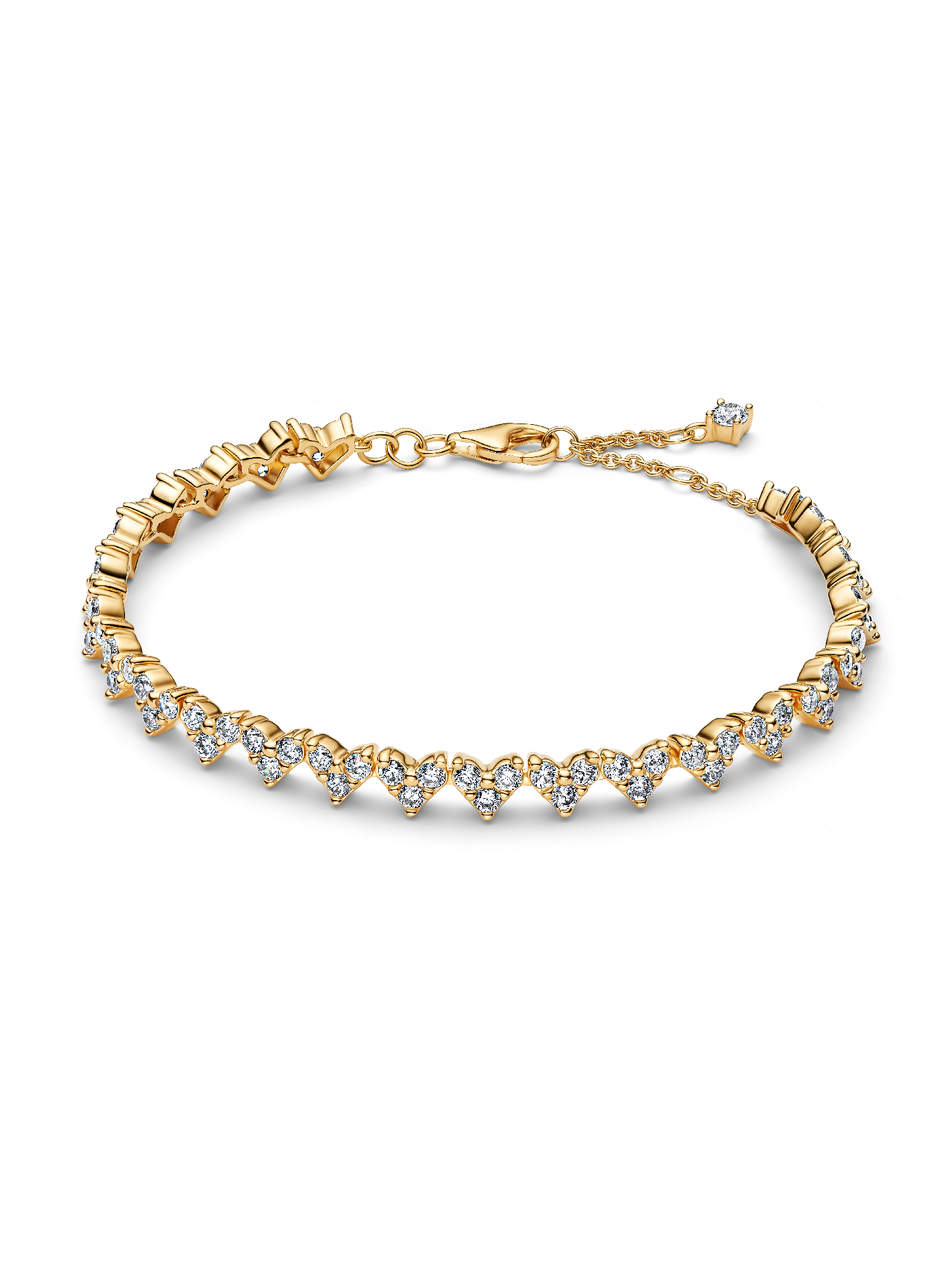 Brazalete Corazón con tres piedras