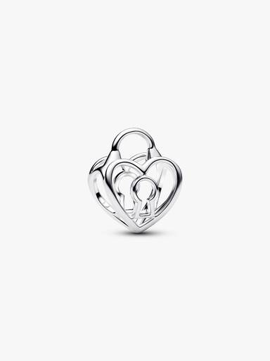 Charm calado Corazón con candado
