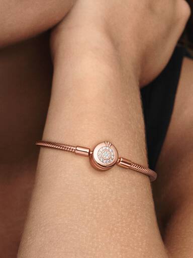 Brazalete de cadena de serpiente Corona O resplandeciente