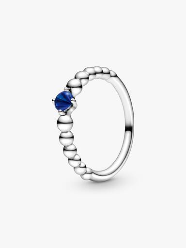 Anillo de Cuentas Azul Mar