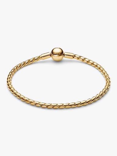 Brazalete de cadena trenzada con broche redondo