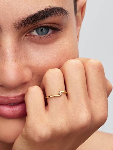 Anillo Solitario Dividido