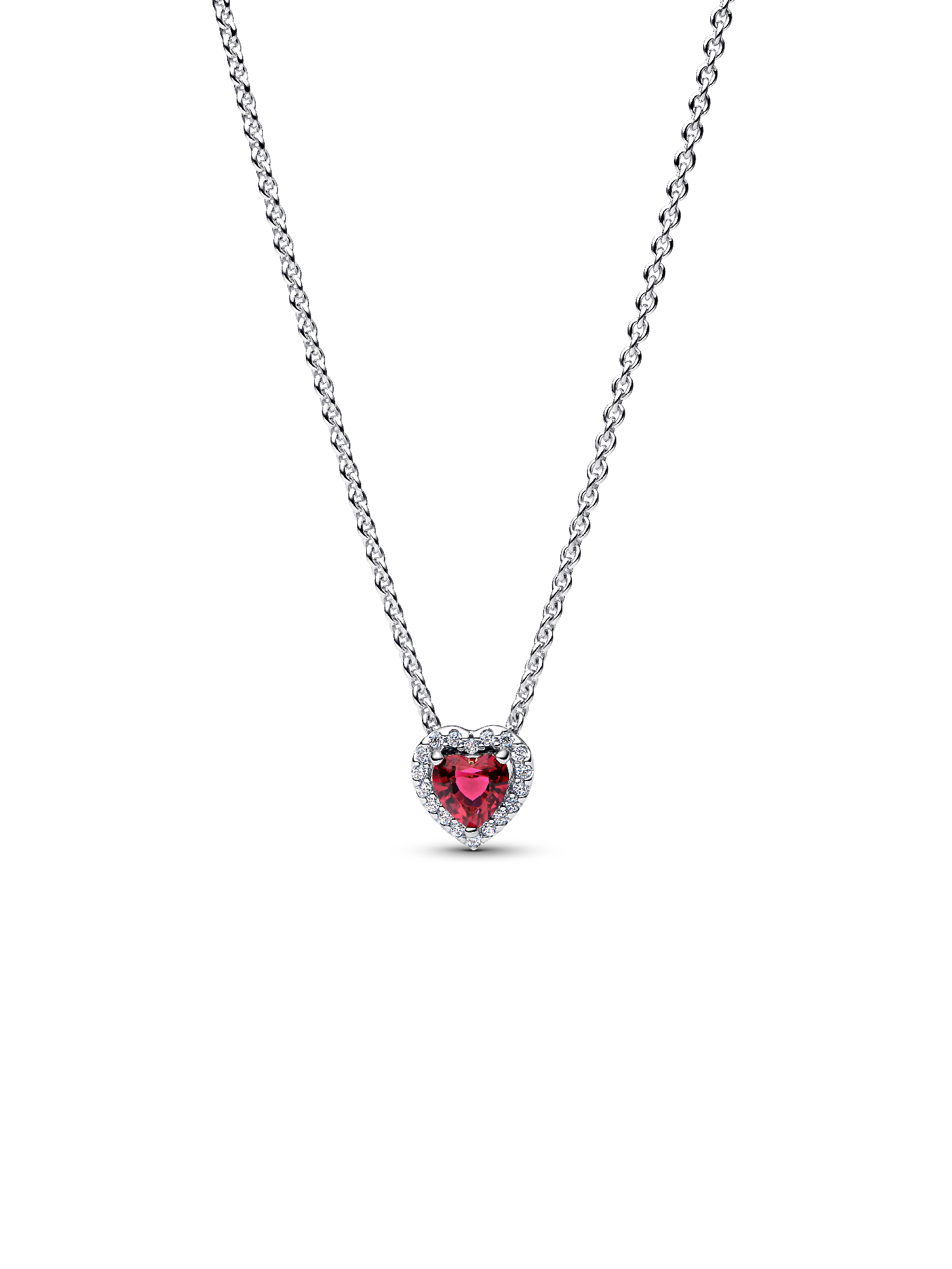 Collar collier Corazón elevado rojo