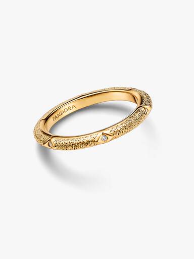 Anillo Textura y Gemas