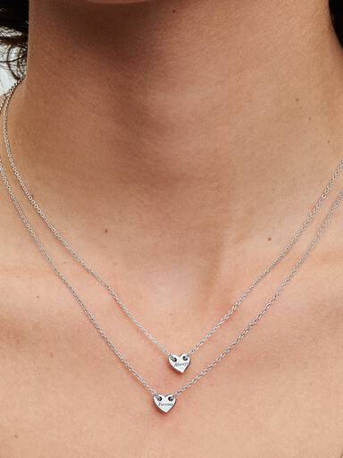 Collar Collier Corazones Divisibles Por Siempre y Para Siempre