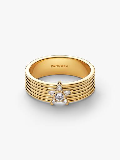 Anillo de Banda Ancha Estrella Fugaz Reluciente