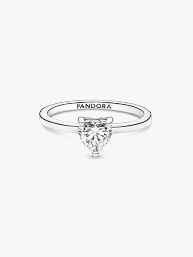 Anillo solitario Corazón resplandeciente