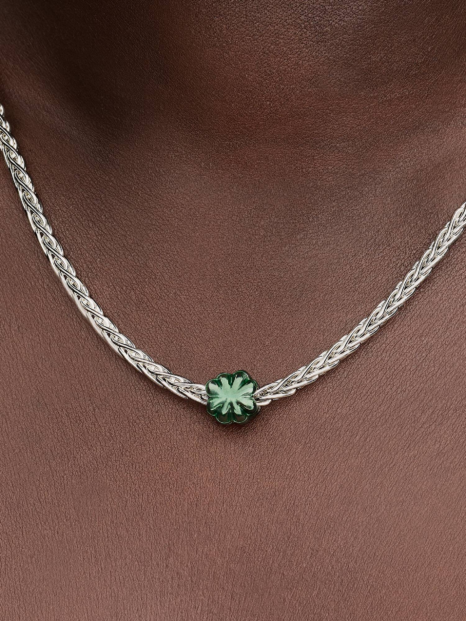 Mini charm Trébol verde