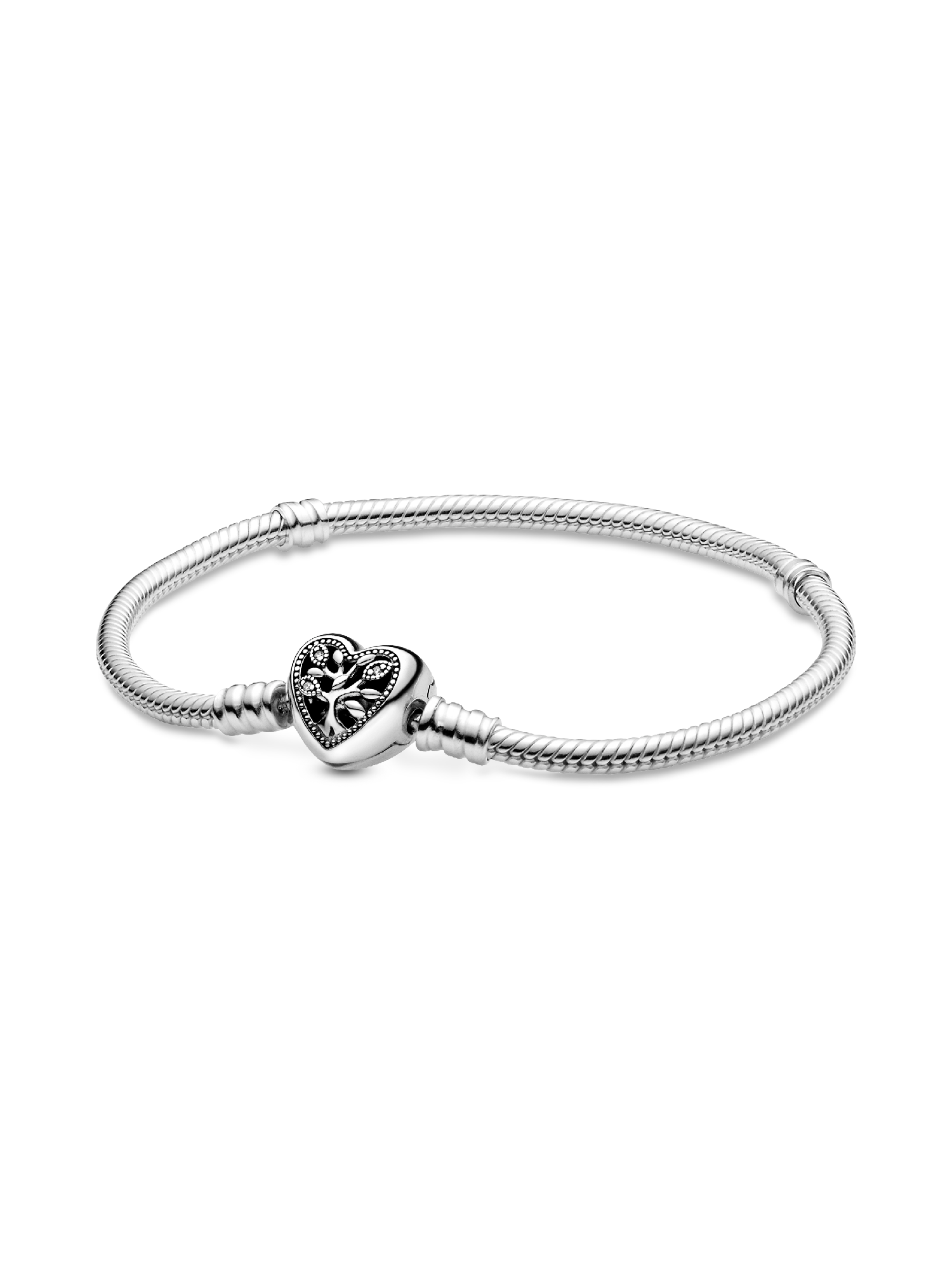Brazalete cadena de serpiente con broche de corazón árbol de la familia
