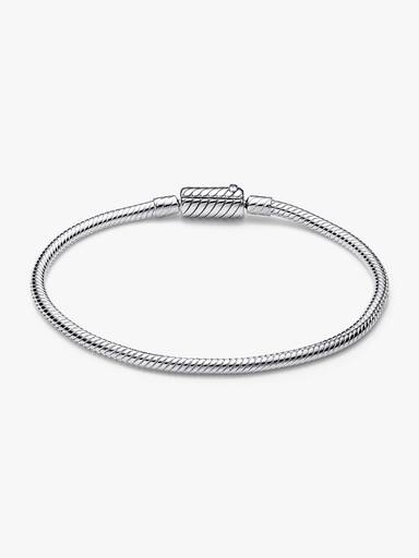 Brazalete de cadena de serpiente con broche magnético de fácil cierre