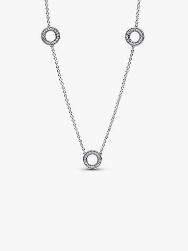 Collar de Cadena Círculos de Pavé