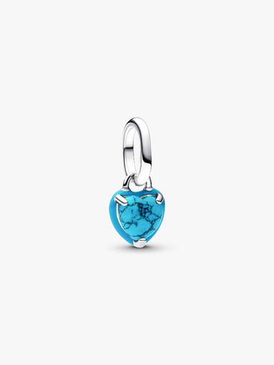 Mini charm colgante Corazón turquesa