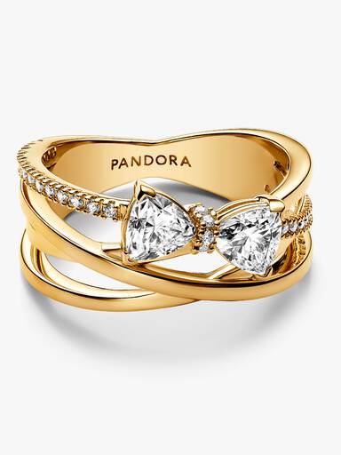 Anillo Banda Cruzada y Moño Brillante