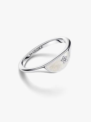 Anillo Medio Sello Esmaltado