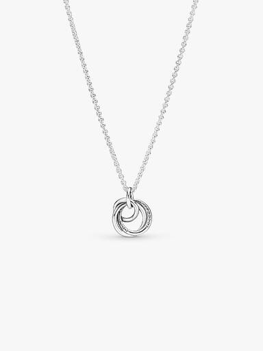 Collar con pendiente Círculos entrelazados Familia por siempre