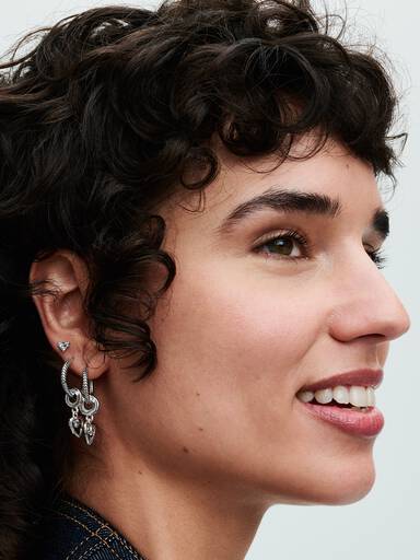 Aretes de aro para charms Pandora Moments