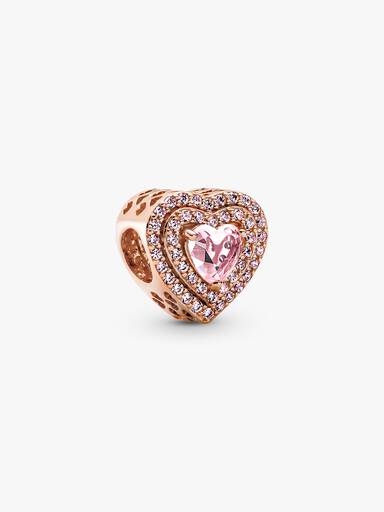 Charm Corazones relucientes en niveles