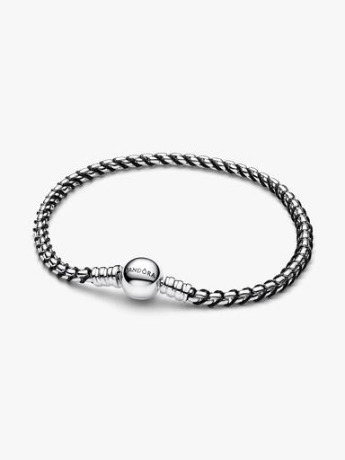 Brazalete de cadena tipo caja de cordón negro