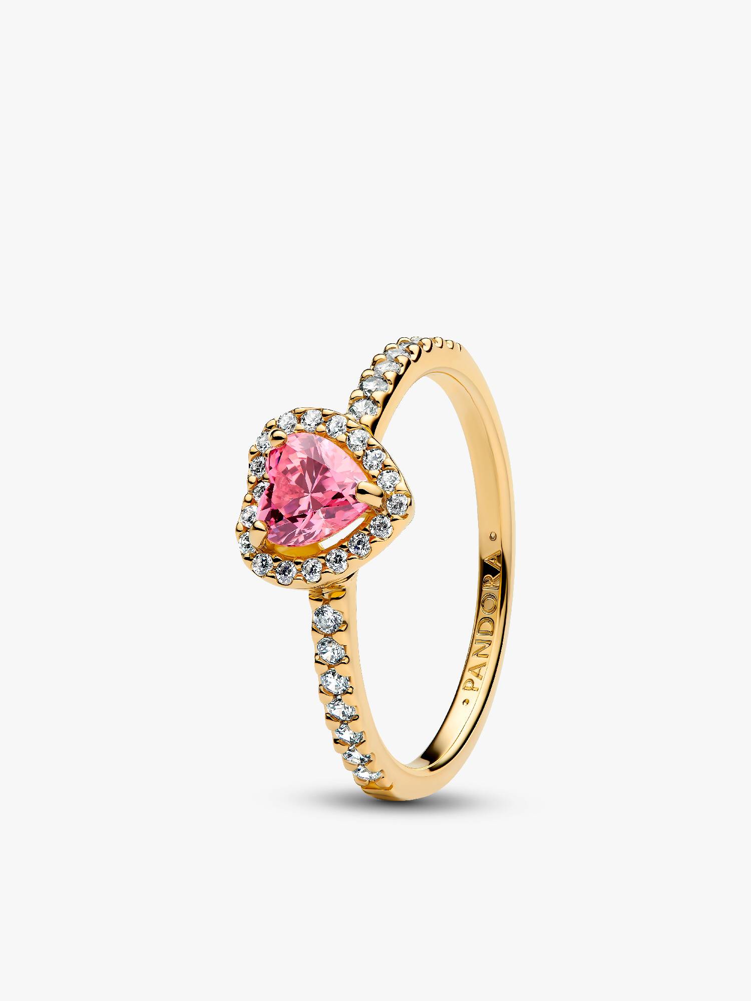Anillo Corazón elevado rosado