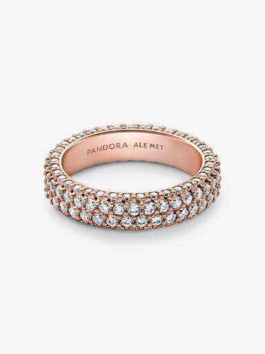 Anillo Hilera de pavé doble de Pandora Timeless